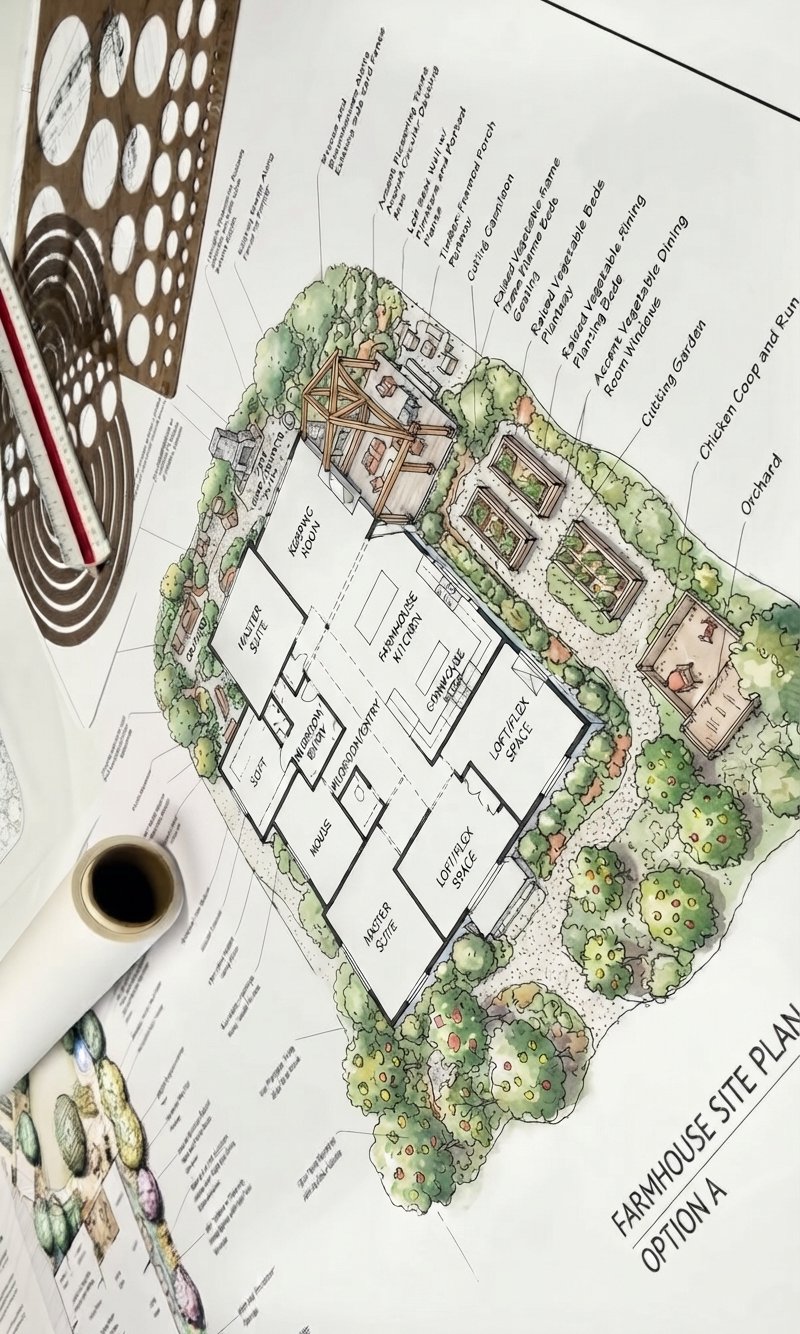 Farmhouse landscape master plan