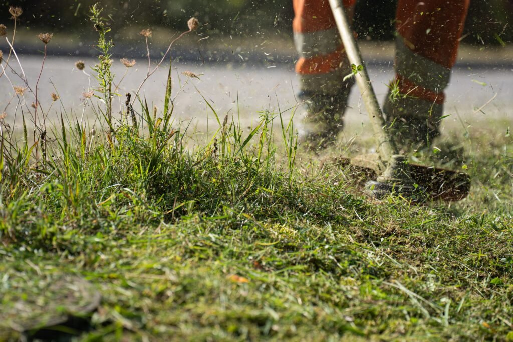 Crop protection treatment being applied in the field